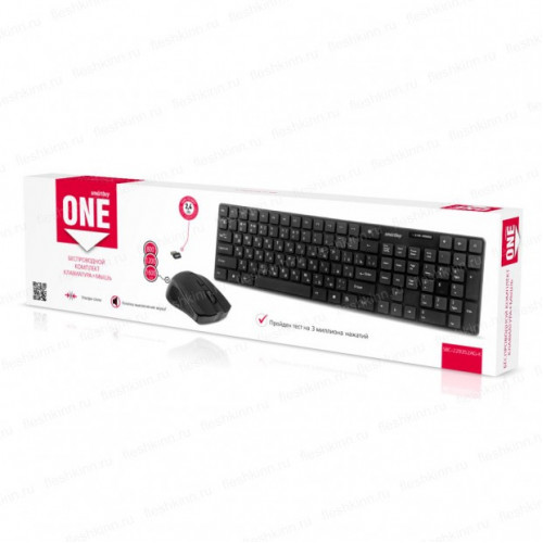 Комплект беспроводной клавиатура + мышь SmartBuy ONE SBC-229352AG-K (USB)