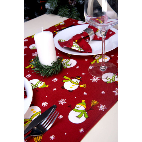 Дорожка на стол из рогожки 145x45 Happy Fox Home
