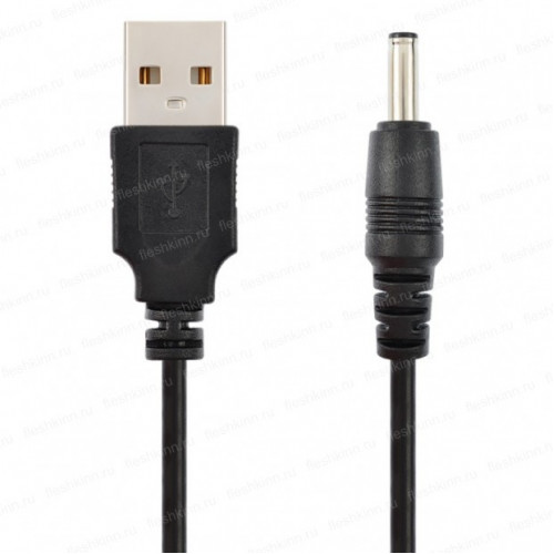 Кабель USB A(M) - DC 3.5x1.35mm(M) Vixion J4 чёрный, 1м