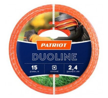 Леска для триммера Patriot 805401161 Duoline D 2.4мм L 15м