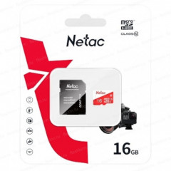 Карта памяти Netac P500 Eco microSDHC 16GB class10 UHS-I + SD адаптер