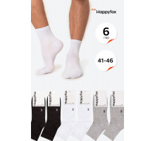 6 пар спортивных носков с резинкой Happyfox