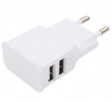 Адаптер питания Cablexpert MP3A-PC-11 100/220V - 5V USB 2 порта, 2.1A, белый