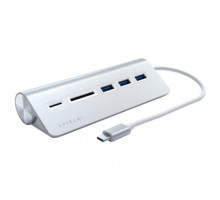 Адаптер Satechi Type-C Combo Port 3-USB-A + SD/MicroSD Silver