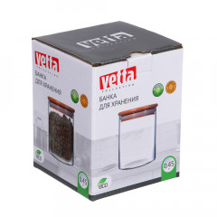 VETTA(828-303) Банка для хранения с бамбуковой крышкой, 10х8,5см, стекло