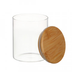 VETTA(828-303) Банка для хранения с бамбуковой крышкой, 10х8,5см, стекло
