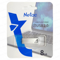 USB накопитель Netac U326 8GB USB2.0, серебристый