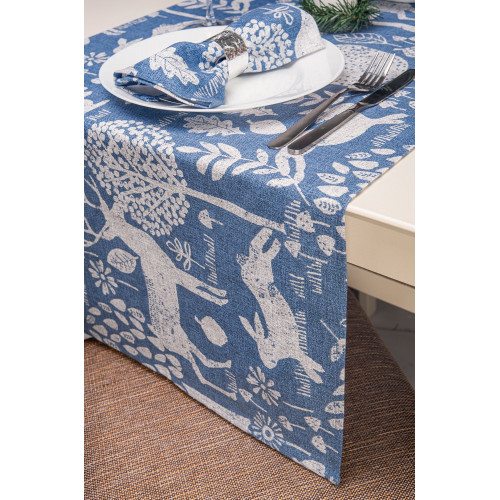 Дорожка на стол из рогожки 145x45 Happy Fox Home