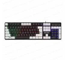 Клавиатура проводная Defender Dark Knight GK-077 RU игровая с подсветкой, чёрный/белый (USB)