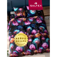 Постельное белье 2 спальное (2 нав. 70х70) Полисатин GALTEX Космос