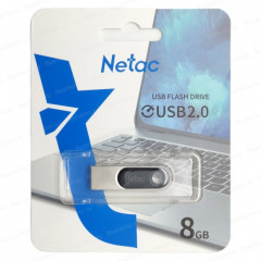 USB накопитель Netac U278 8GB USB2.0, чёрный/серебристый
