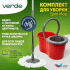 Акция Швабра с отжимом и ведром для мытья полов комплект для уборки Spin Mop VERDE 16 литров цвет на выбор